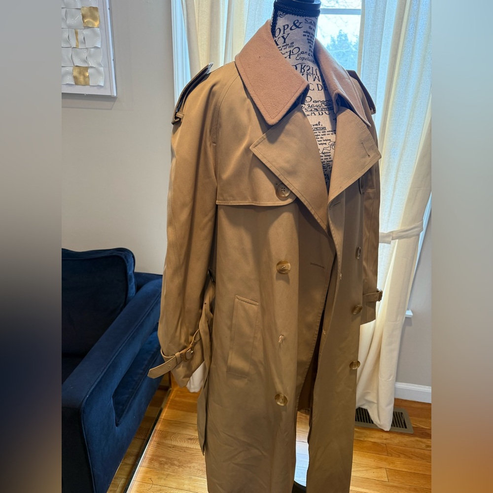 Barneys New York Brown Trench Coat - Picture 3 of 11